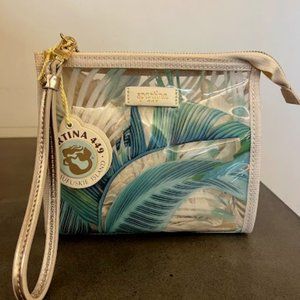 Spartina Retreat Clear Wristlet Cabana Leaf